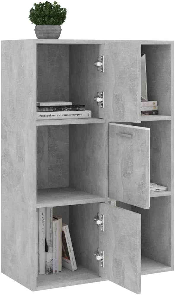 WIFESE 60x29,5x90 cm Lagerschrank Bücherregal Sideboard mit 6 Fächern Lagerregal Regale Holzregal Bo