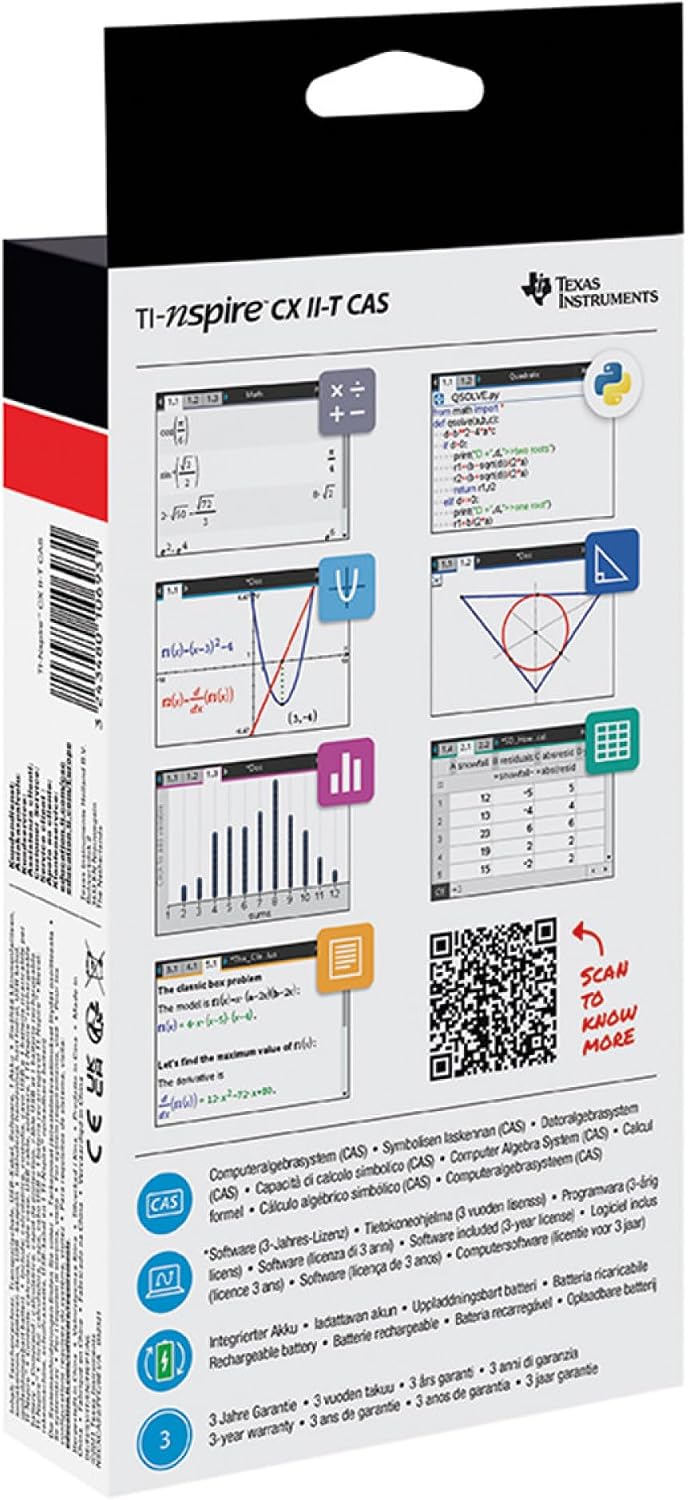 TI-Nspire CX II-T CAS Grafikrechner - Farbdisplay