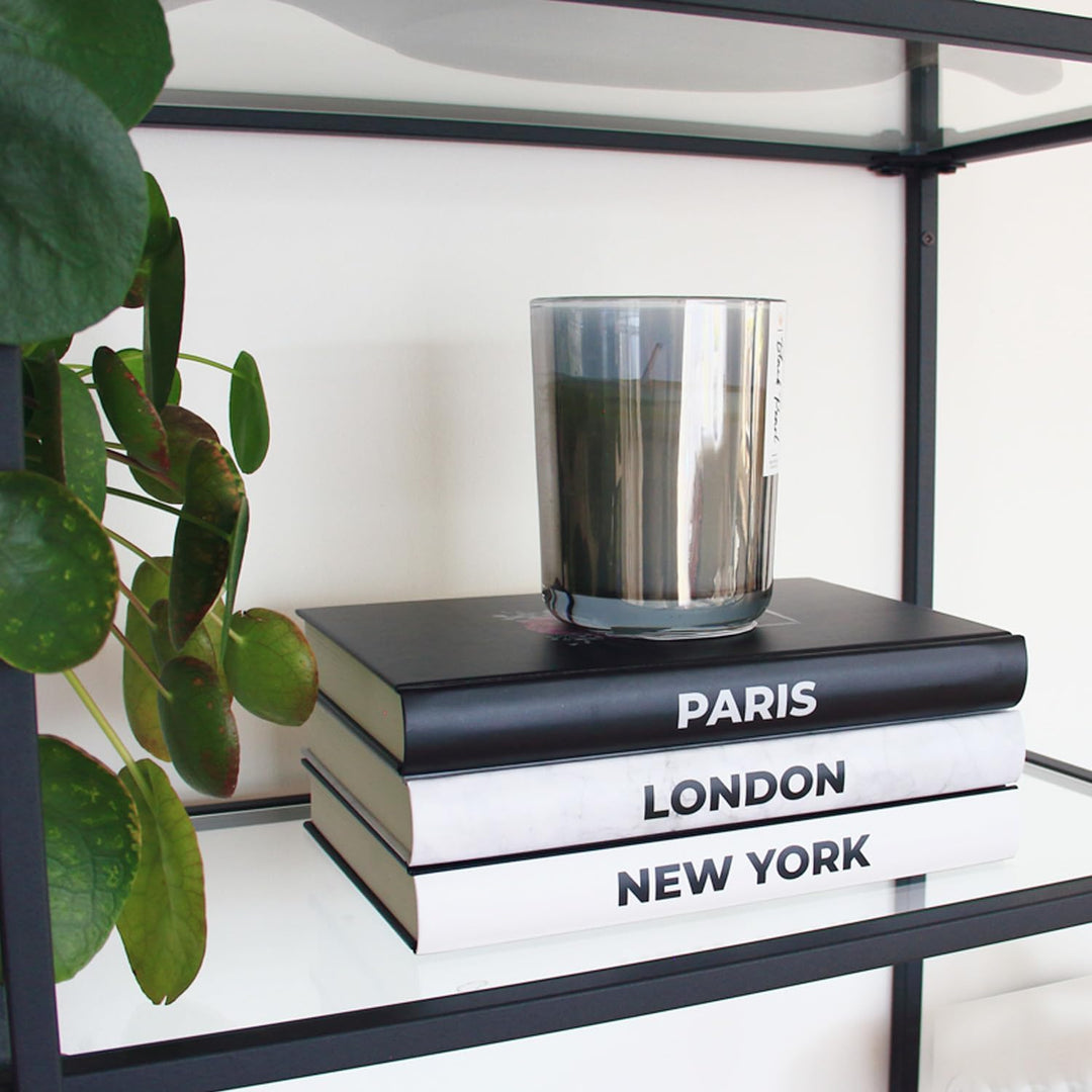 SOMEDA® Deko-Bücher 3er Set, Paris London New York, echte Bücher mit leeren Seiten, für Wohnzimmer K