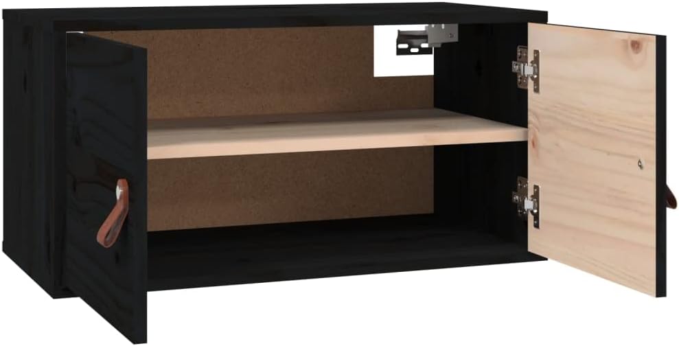 WIFESE 60x30x30 cm 2 Stück Wandschrank TV Schrank mit 2 Türen Hängeschrank Bücherregal Schweberegal