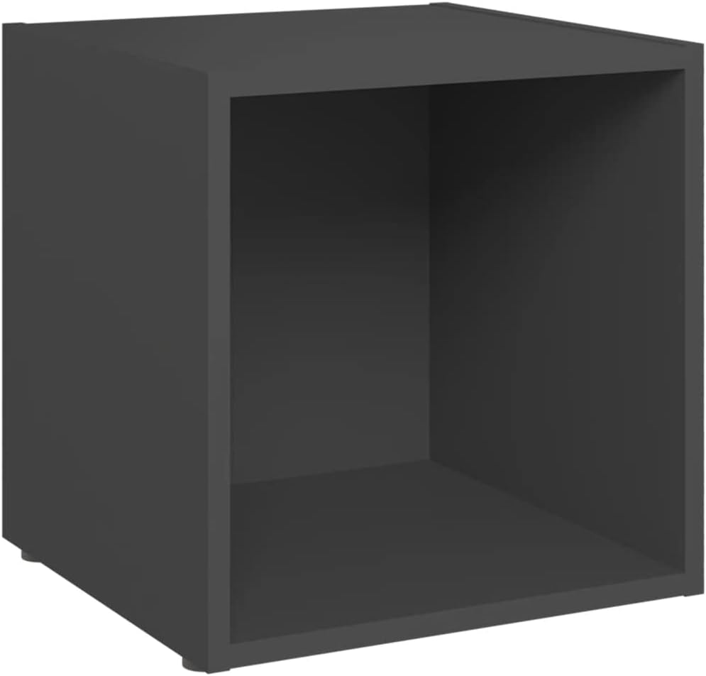 homiuse TV-Schränke 4 STK. Grau 37x35x37 cm Holzwerkstoff TV-Lowboard Fernsehtisch TV Board Fernsehs