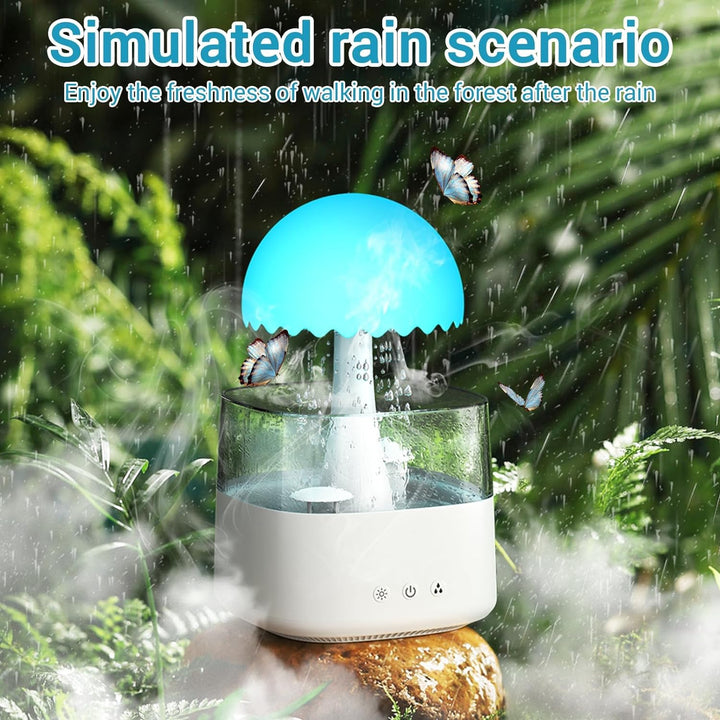 Aromatherapie ätherisches Öl Diffusor Pilz Wasser Tropf Luftbefeuchter Regen Wolke Nacht Licht Luftb