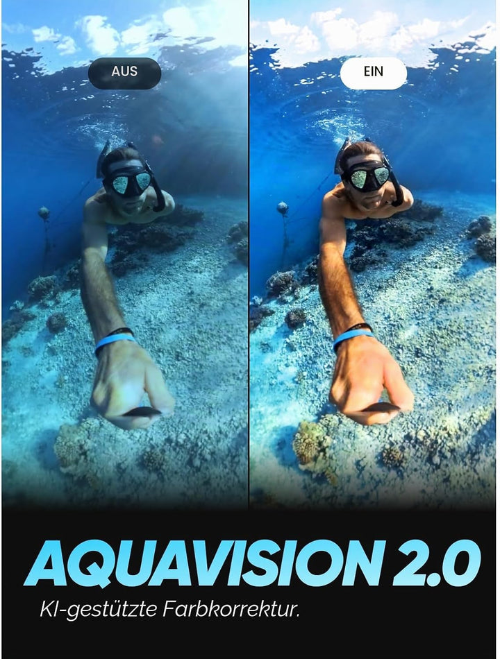 Insta360 X3 Unsichtbares Tauch-Bundle - Wasserdichte 360°Actionkamera mit 1/2"-Sensor, 5,7K 360°, 72