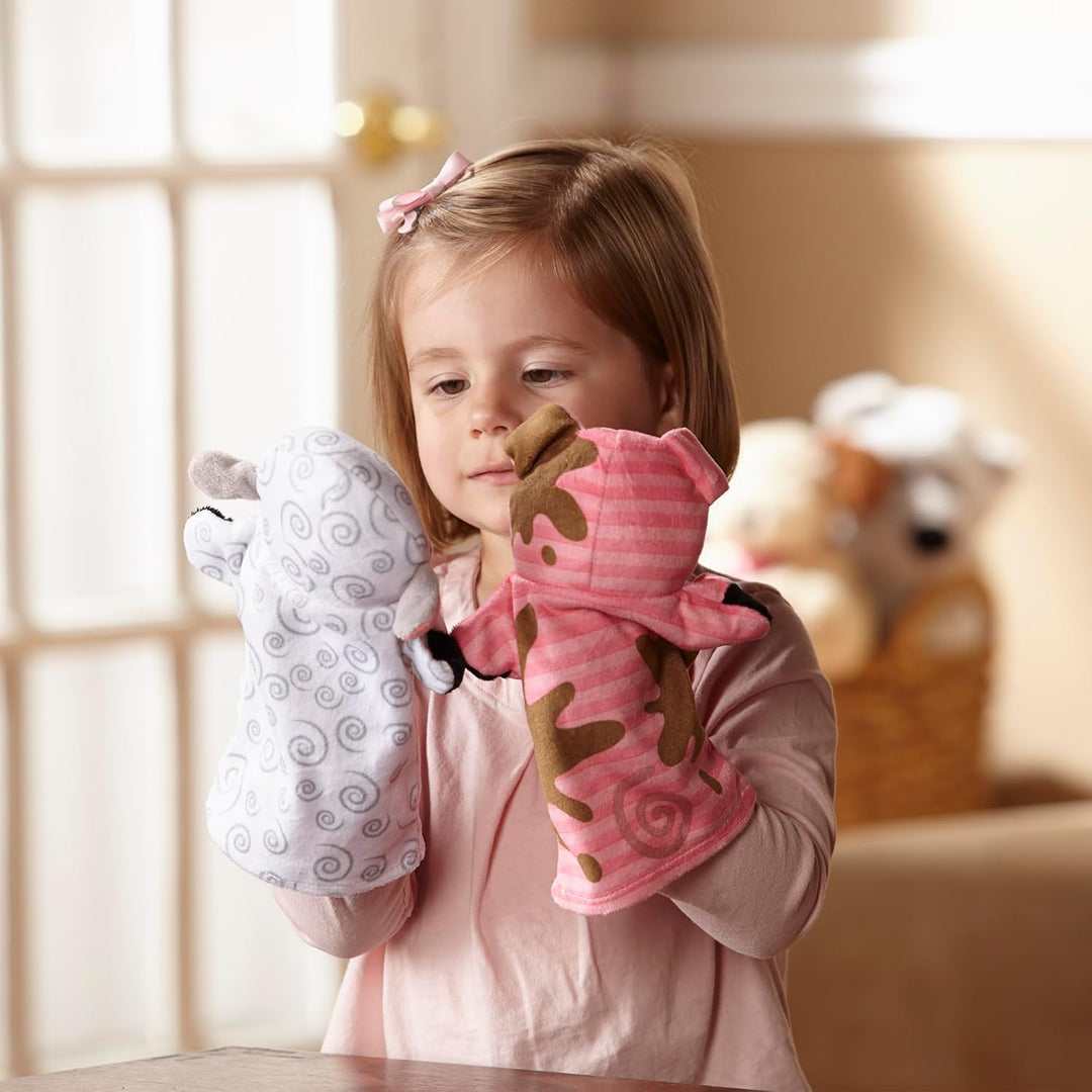 Melissa & Doug Handpuppen Bauernhoffreunde Farm Hands Animal Puppets, Farm Hands Animal Puppets