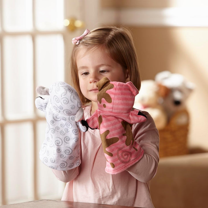 Melissa & Doug Handpuppen Bauernhoffreunde Farm Hands Animal Puppets, Farm Hands Animal Puppets