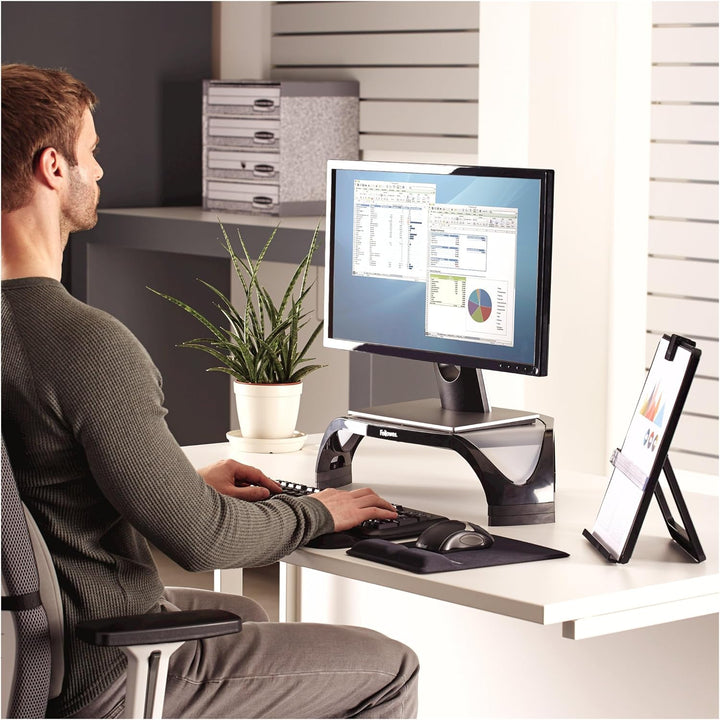 Fellowes Monitorständer Smart Suites, höhenverstellbar, für Monitore bis 21 Zoll (53,34 cm) BZW. 10