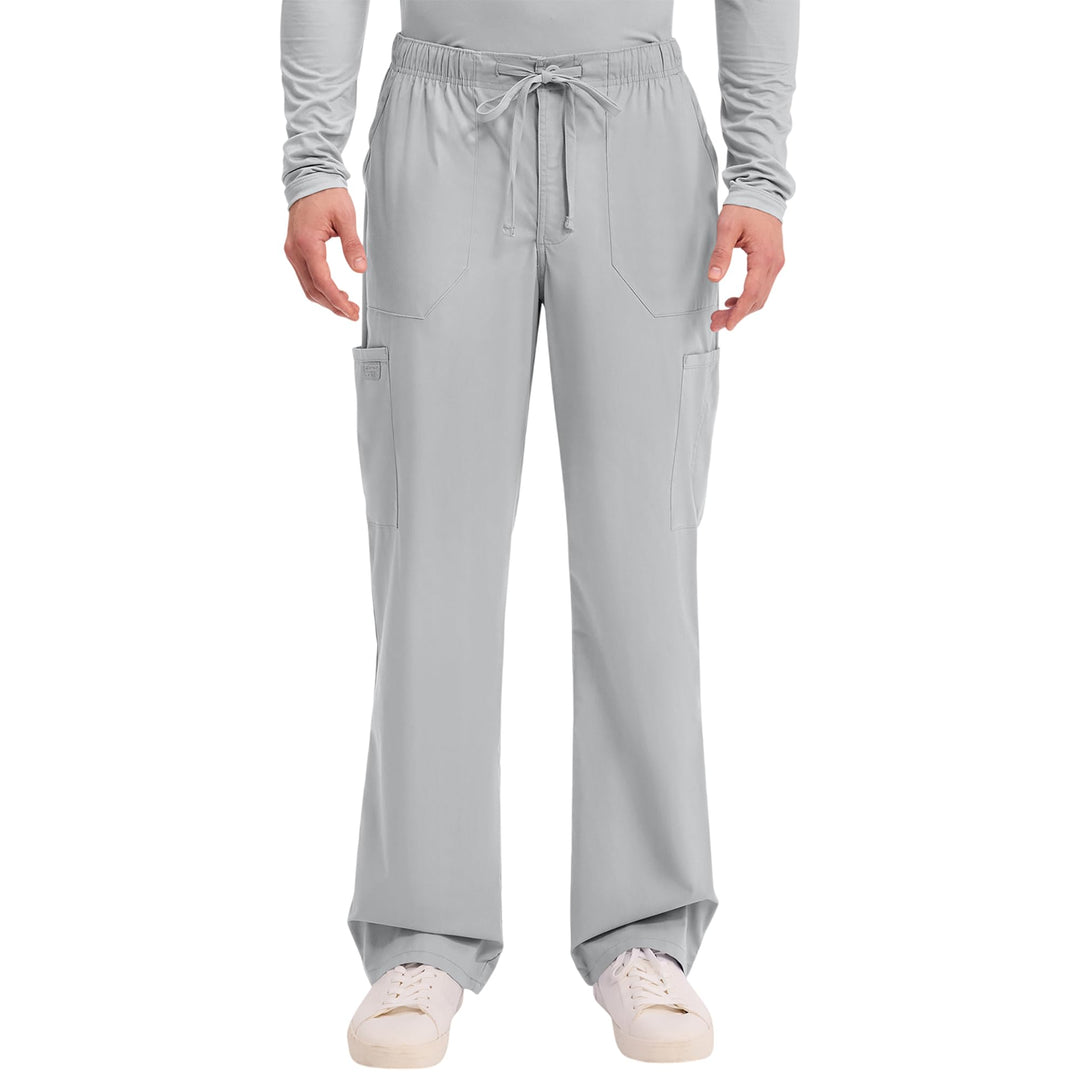 Workwear Professionals Men Scrubs Pant Tapered Leg Fly Front Cargo WW190 XS Grau, XS Grau