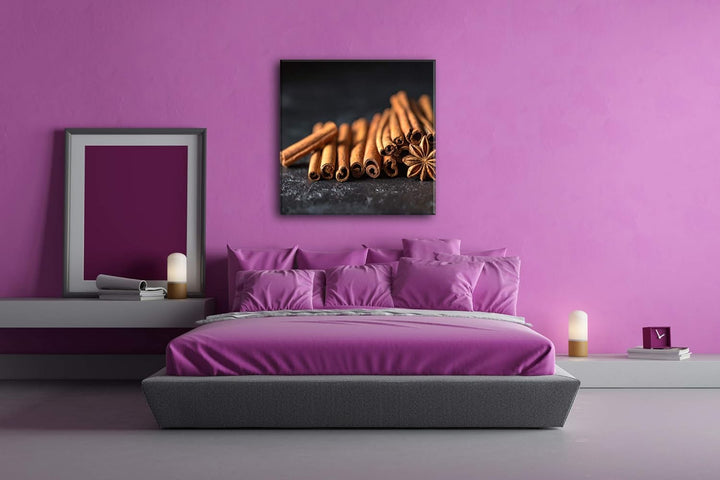 deyoli Zimtrollen Format: 60x60 als Leinwand, Motiv fertig gerahmt auf Echtholzrahmen, Hochwertiger