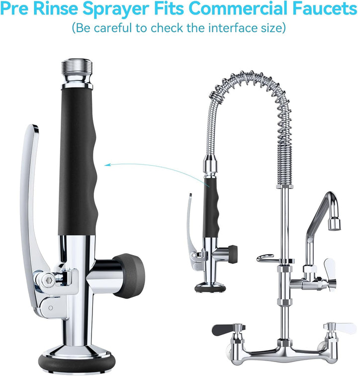 KULACO Profi Gastro Handbrause, Messing Geschirrbrause, Spülbrause Universeller 1/2" Anschluss Gastr