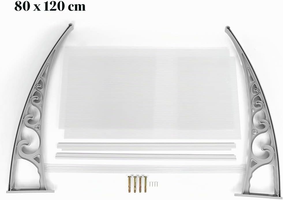 XUANYU Überdachung Haustür aus Aluminium und Polycarbonat, Vordach Haustür, Vordach für Haustür, Tür