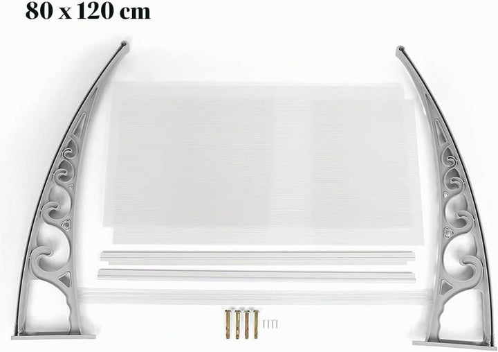 XUANYU Überdachung Haustür aus Aluminium und Polycarbonat, Vordach Haustür, Vordach für Haustür, Tür