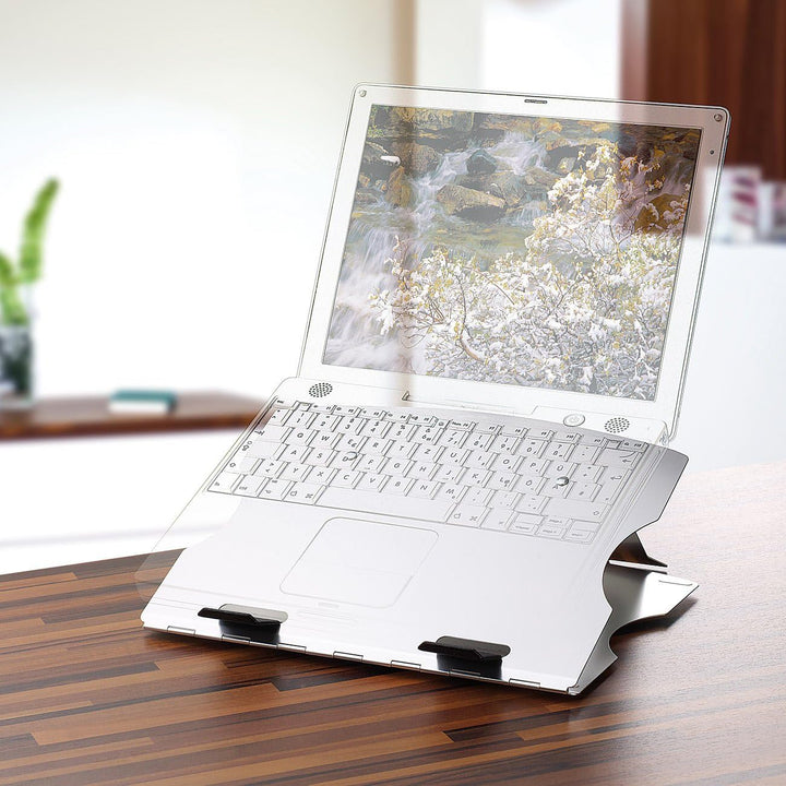 Laptop Ständer Aluminium: Notebook-Ständer aus Aluminium, mit Drehteller (Laptopständer klappbar, La