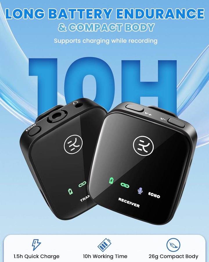 lavalier mikrofon Wireless mit Aufbewahrungsbox, kabelloses Mikrofon für iPhone/Typ-C/Kamera/Laptop,