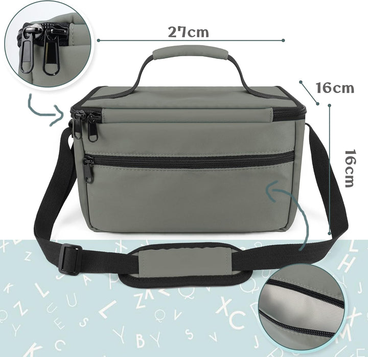 Annmore Tasche für Toniebox und Hörfiguren Tragetasche für Tigerbox Tigercard Grau Aufbewahrungstasc