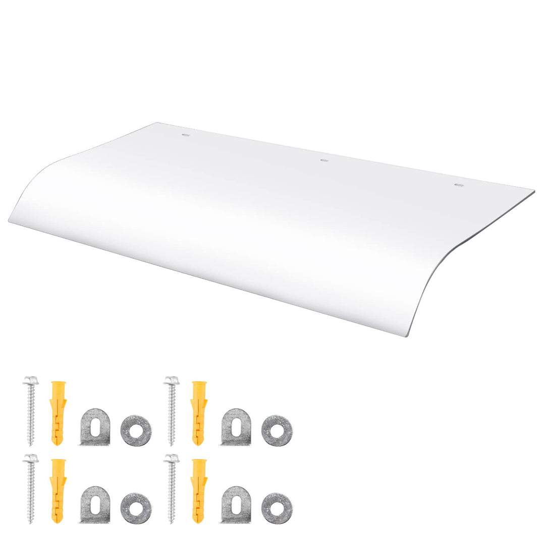 Vigevee Vordach für Haustür 40x80cm Transparent Polycarbonat Pultvordach Pultbogenvordach Überdachun