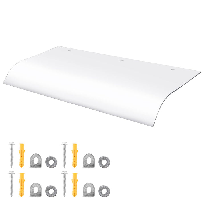 Vigevee Vordach für Haustür 40x80cm Transparent Polycarbonat Pultvordach Pultbogenvordach Überdachun
