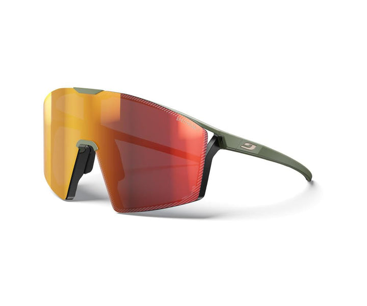 Julbo Damen und Herren EDGE Sonnenbrille Laufen, Radfahren Einheitsgrösse Matt Armee / Schwarz, Einh