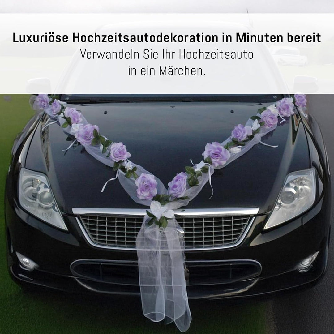 Rosen Girlande Braut Paar Rose Deko Dekoration Autoschmuck Hochzeit Car Auto Wedding ®Auto-schmuck D