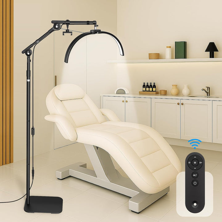 LED Halbmond Wimpern Lampe: 21in Faltbar Wimpernverlängerung Lampe mit 3 Dimmbaren Farben &amp; Drehbar