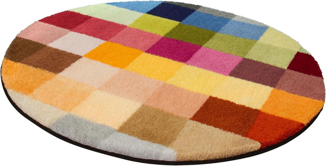 Kleine Wolke Cubetto Badteppich, Polyacryl, Mehrfarbig, 90 x 90 cm Mehrfarbig 90 x 90 cm, Mehrfarbig