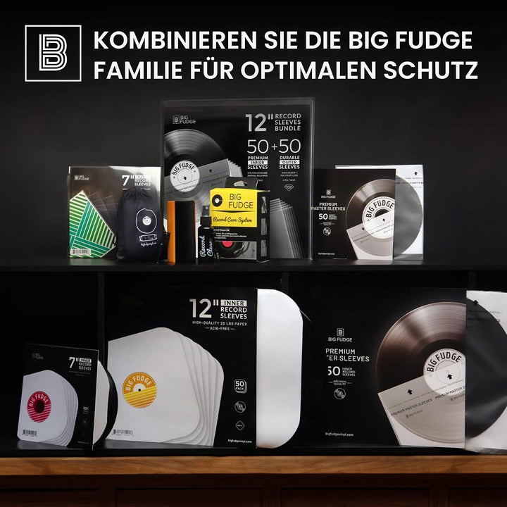 BIG FUDGE Innen- und Aussen-Schallplattenhüllen, 100 Stück, 30,5 cm x 50 Stück, antistatisch, Archiv