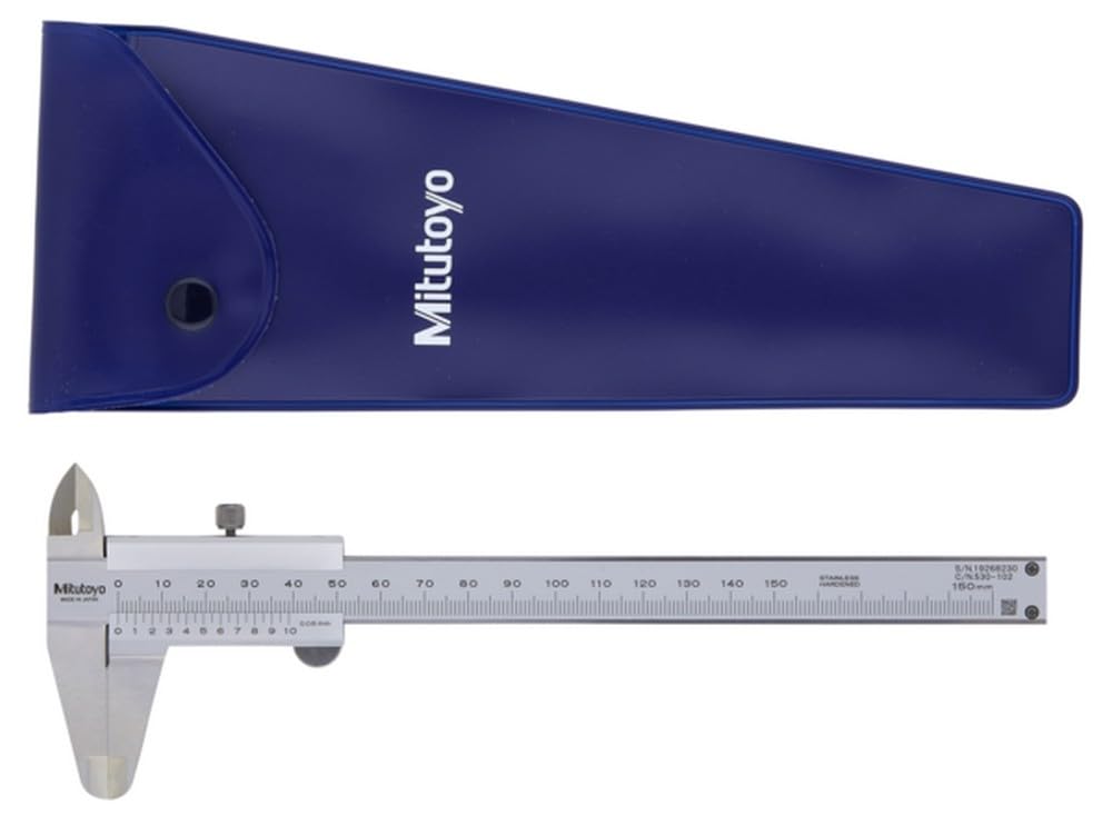 Mitutoyo 530-102 Standard-Nonius Messschieber, 0-150 mm