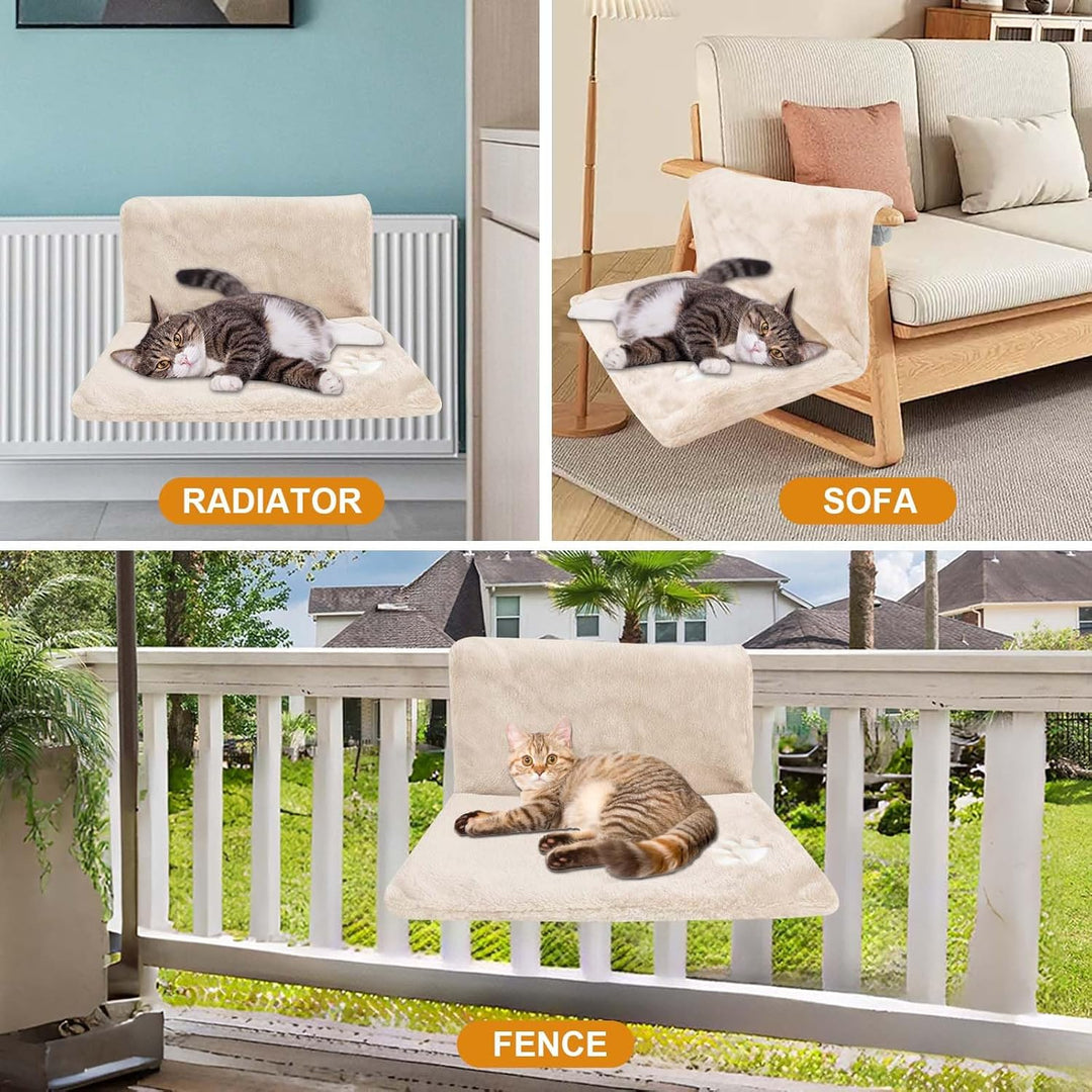 Katzenliege für Heizung, Hängeliege Hängematte, Heizkörperliege Liege Katze, Katzenheizungsliege mit