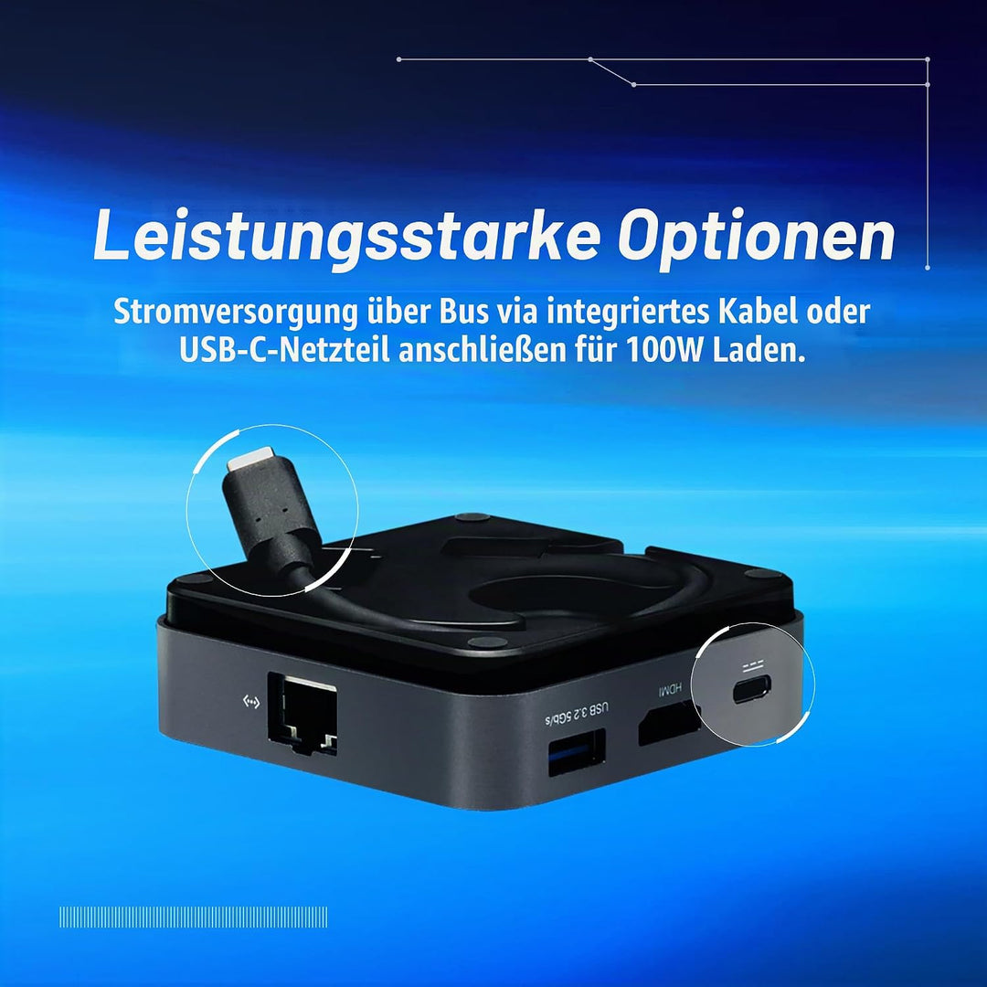 OWC - USB-C Travel Dock E - 6-Port Travel Dock (USB-C 100W, 2X USB 3.2, HDMI, SD Reader, Ethernet) S