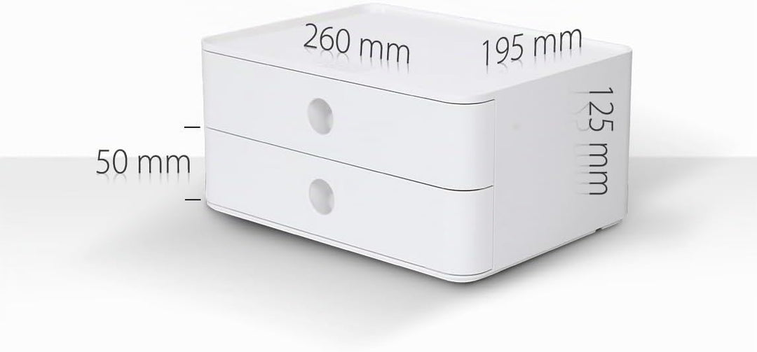 HAN Schubladenbox Allison SMART-BOX mit 2 Schubladen und Trennwand, Kabelführung, stapelbar, Utensil