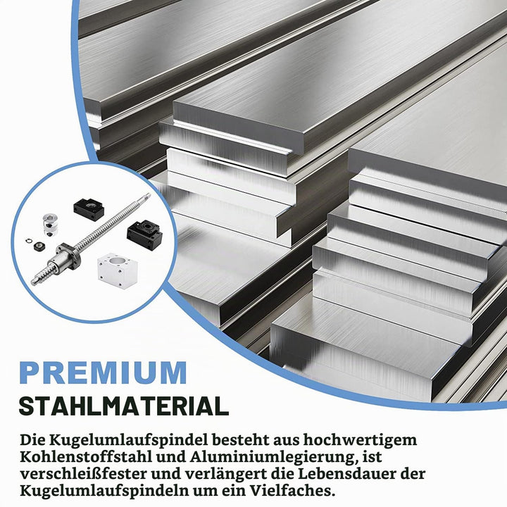 CNCMANS SFU1204 Kugelumlaufspindel SFU1204 800mm Edelstahl Ball Screw Gewindespindel mit Bearbeitete
