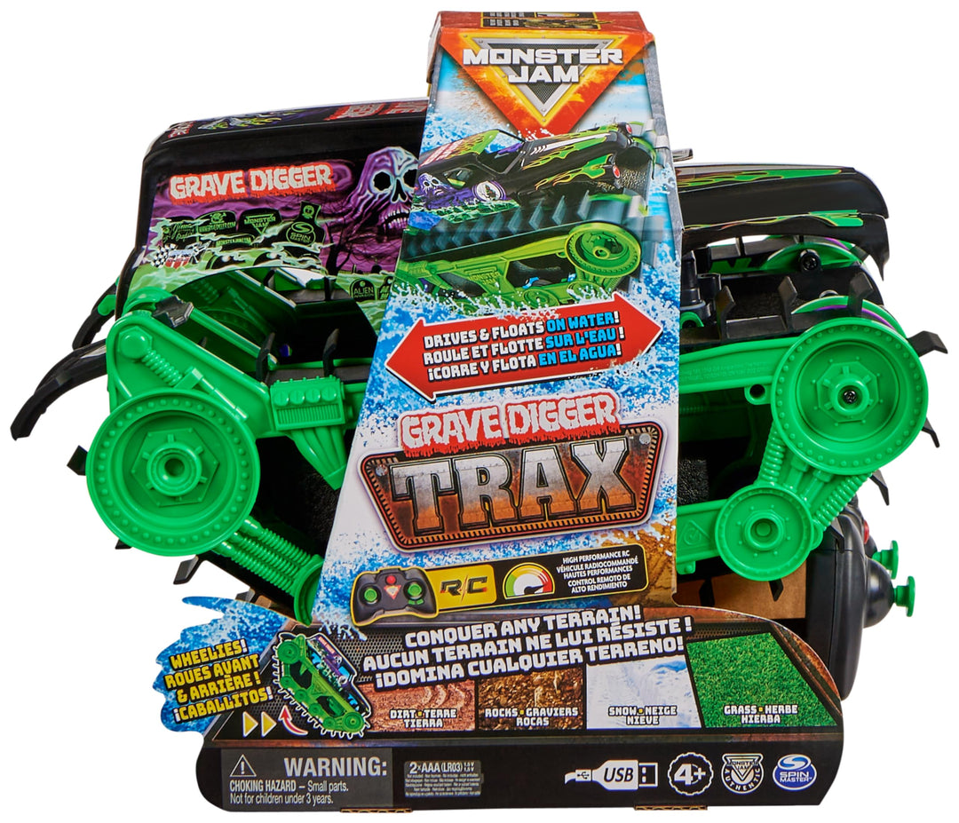 Monster Jam, Grave Digger Trax - RC Monster Truck Kettenfahrzeug Massstab 1:15, All-Terrain-geländeg
