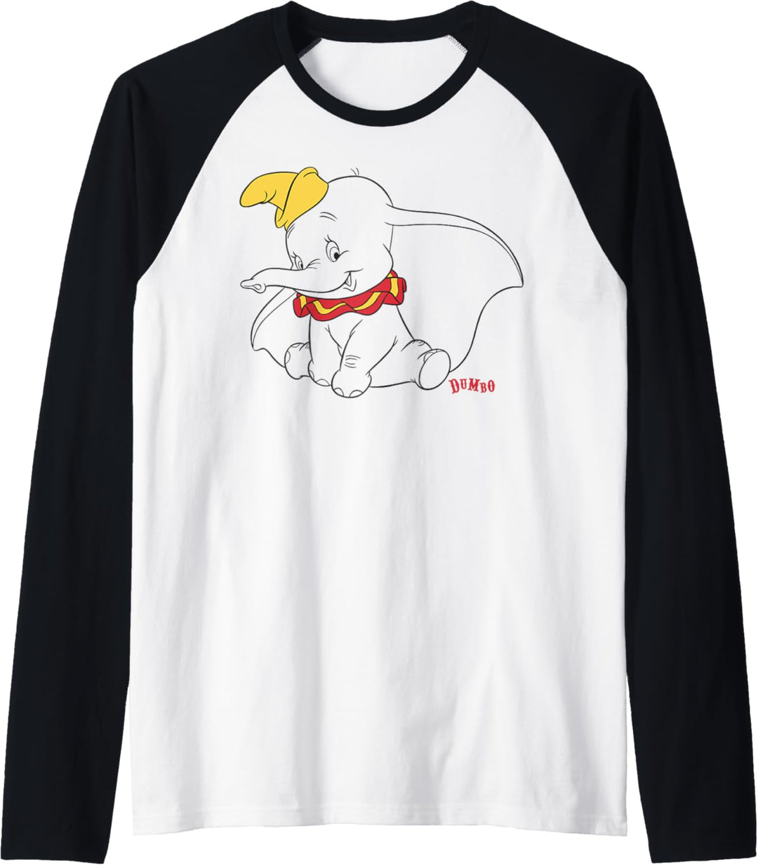 Disney Dumbo Outline Logo Raglan