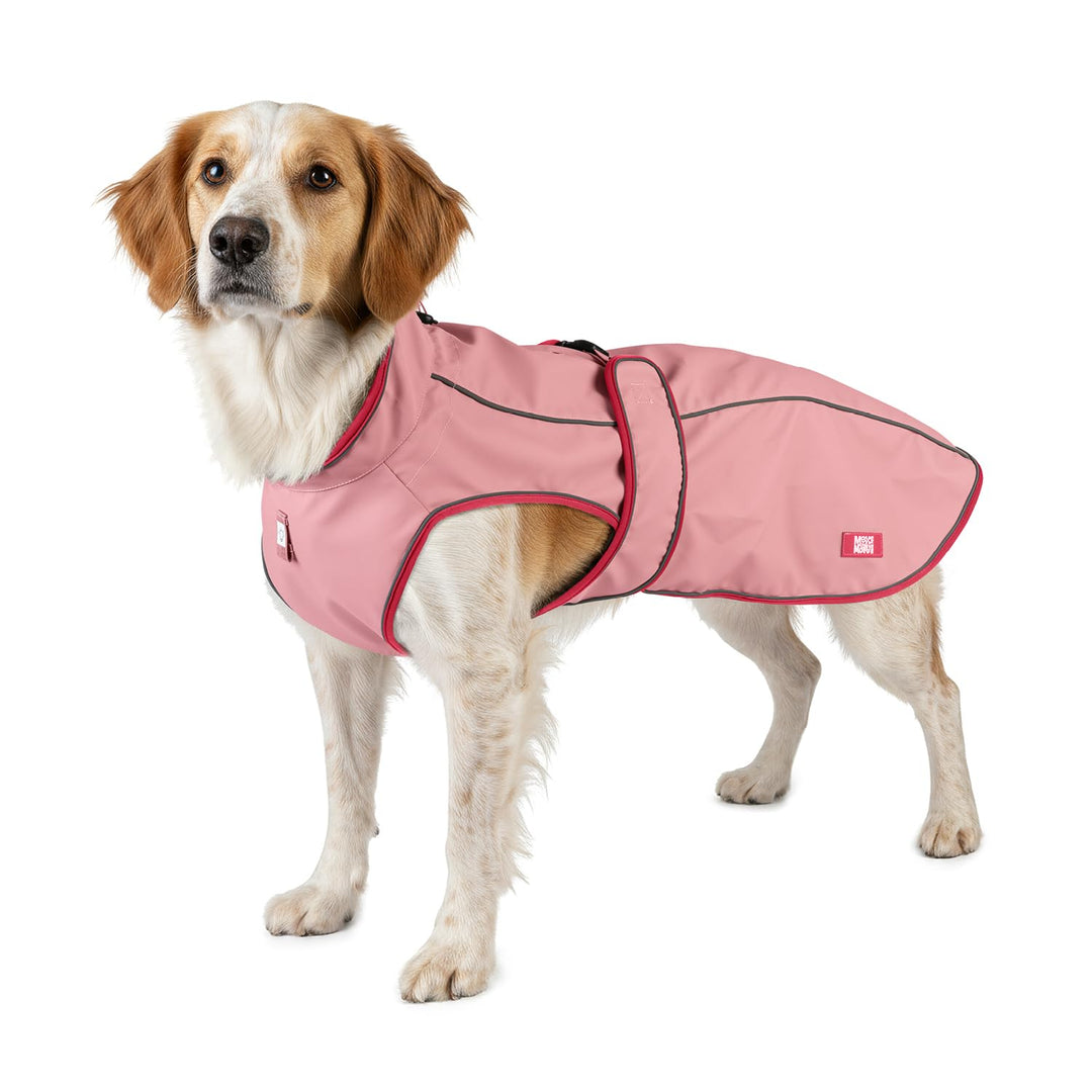 Max & Molly Regenmantel Hund wasserdicht, L, Rose, Sportliche Regenjacke für Hunde mit verstellbarem