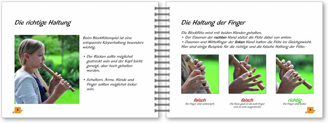 HOHNER HOB9565 Blockflöte, Musica Line, deutsch, zweiteilig, Birnbaum hell &amp; Voggy&