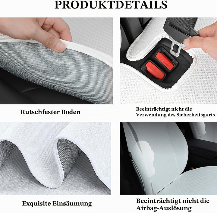 TOPABYTE Sitzbezüge Vordersitze für Tesla Model Y Model 3 Model S Model X 2017-2026 Front Seat Cover