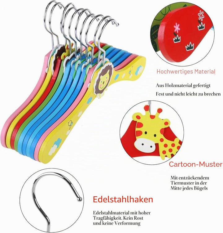 12 PCS Kleiderbügel - Puppenkleiderbügel - Bunte Kleiderbügel für Puppenschrank - Spielzeug Kleiders