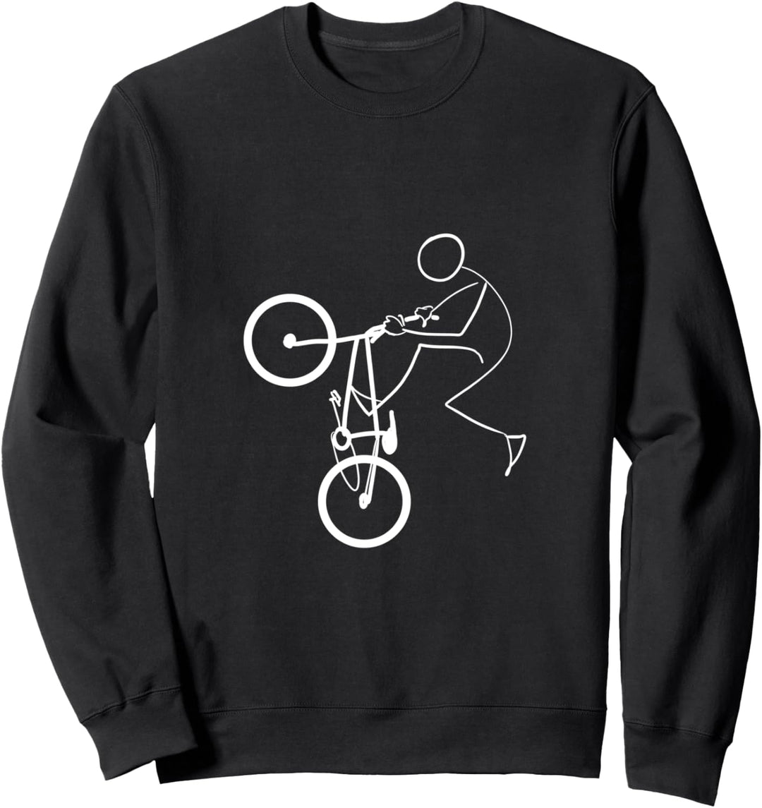 BMX Rider Bike Fahrrad Stunt Racing minimalistisch Sweatshirt