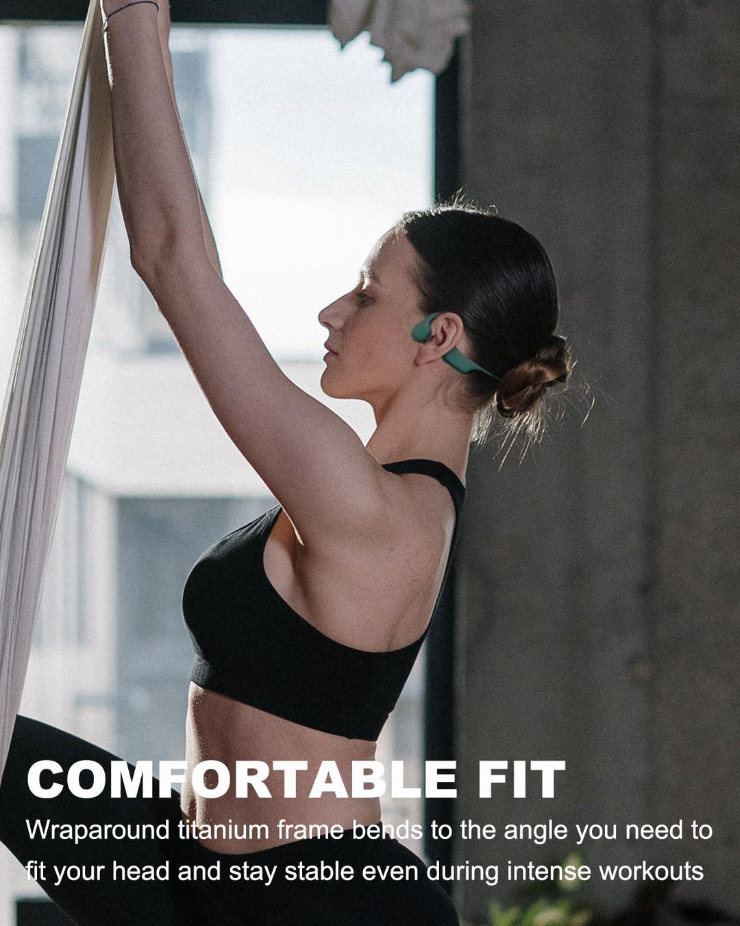 SANOTO Knochenschall Kopfhörer Bluetooth 5.3 Open Ear Kopfhörer IPX7 wasserdichte Schweissfeste Bone