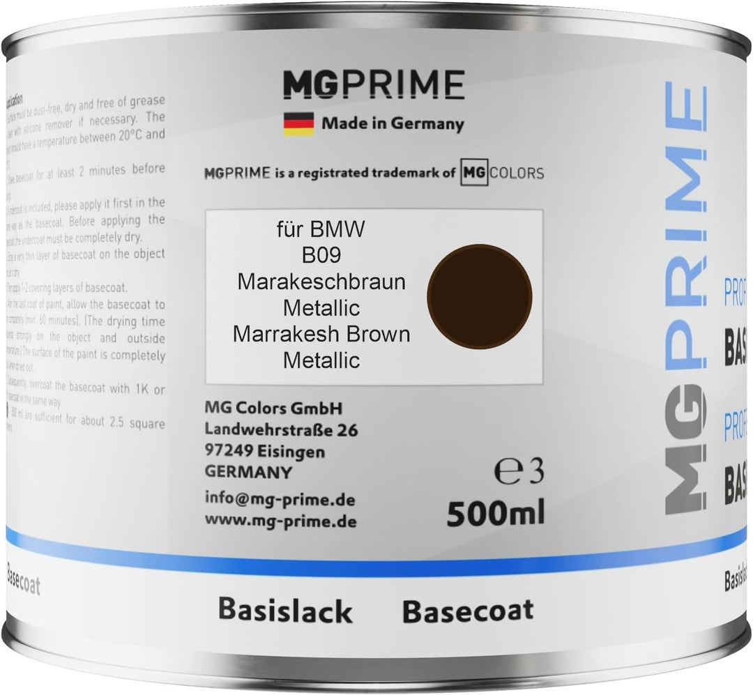 Autolack Set Dose spritzfertig für BMW B09 Marakeschbraun Metallic/Marrakesh Brown Metallic Basislac