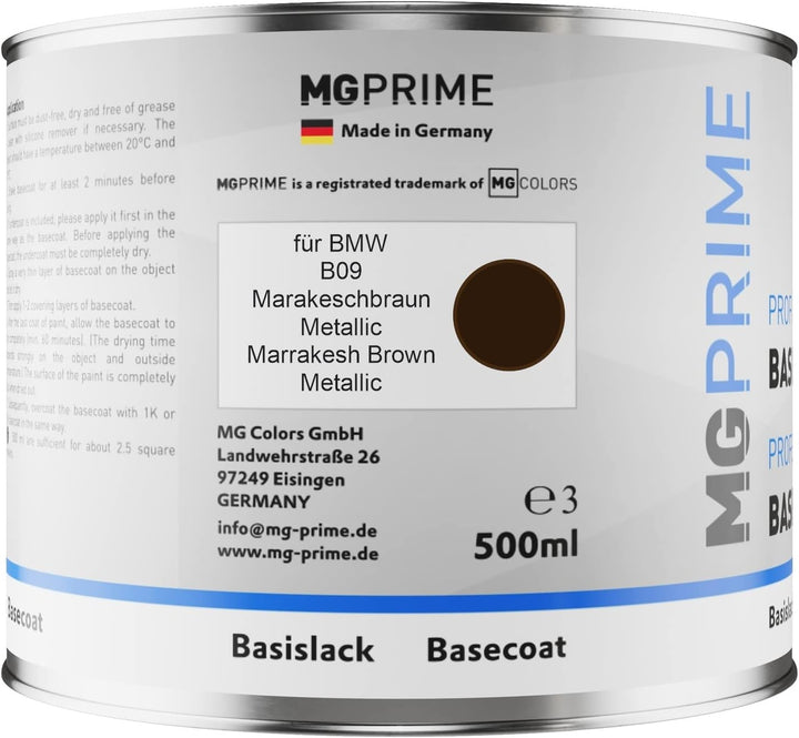 Autolack Set Dose spritzfertig für BMW B09 Marakeschbraun Metallic/Marrakesh Brown Metallic Basislac