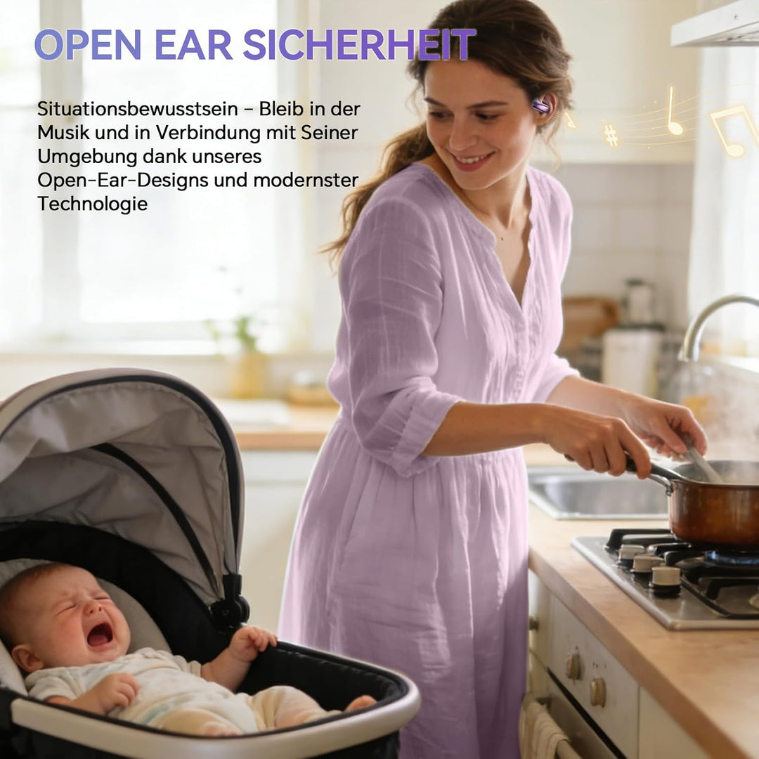 Open Ear Kopfhörer Kabellos Bluetooth Wireless Air Conduction Earbuds Headphones Sportkopfhörer mit