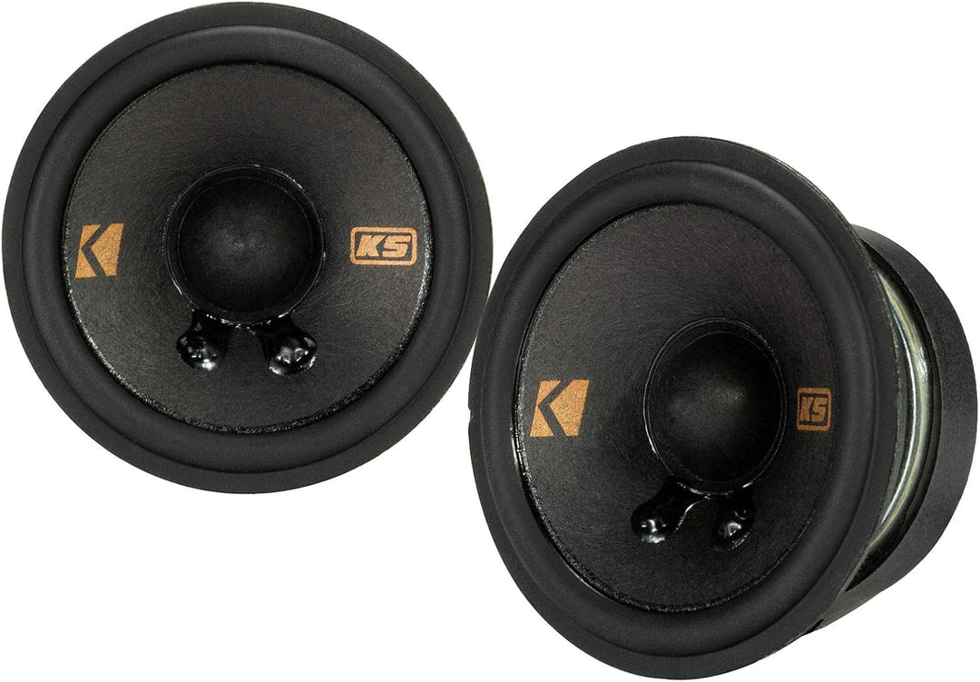 KICKER KSC2704 (KSC2704-47) - 7 cm Doppelmembran-Lautsprecher mit 100 Watt (RMS: 50 Watt) Full Range