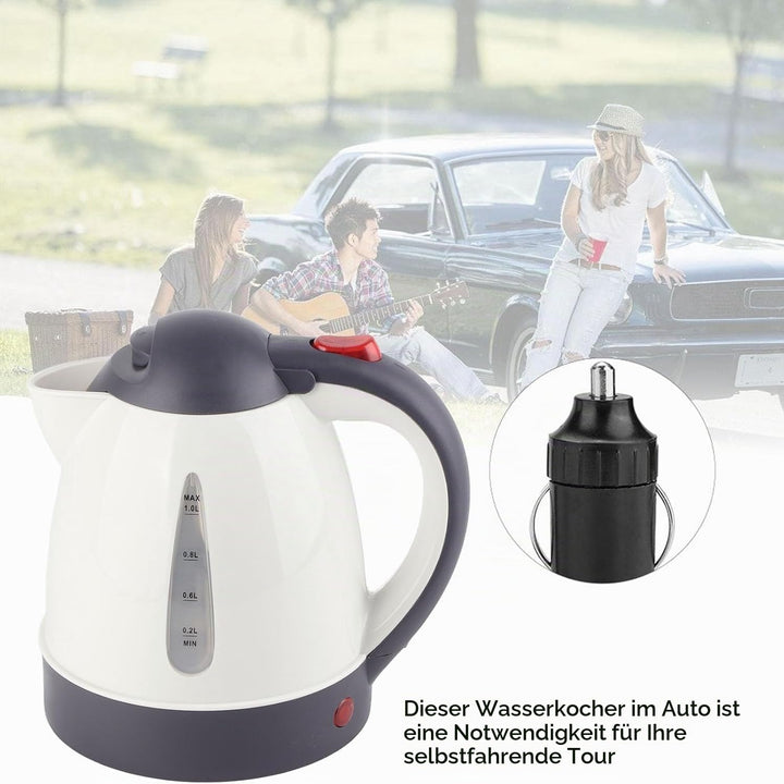 Wasserkocher 24V für LKW, 1000ml Wasserkocher Auto Tragbare Reisewasserkocher Schneller Warmwasserbe