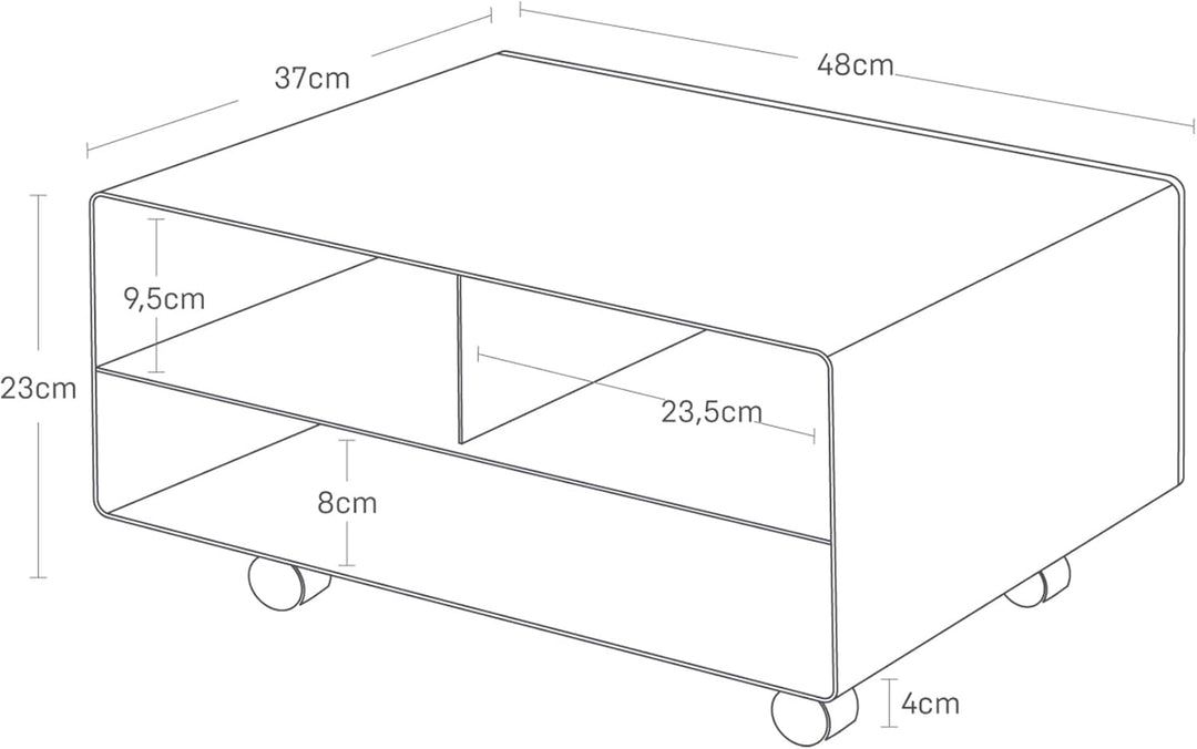 YAMAZAKI Tower Druckerstation, Legierter Stahl, Weiss, One Size