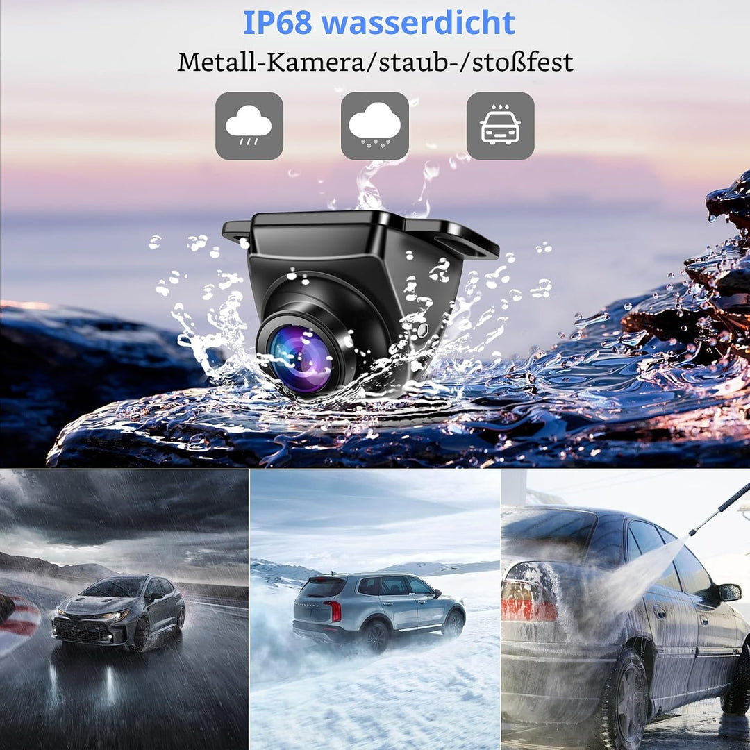 OBEST AHD Auto Rückfahrkamera, 360° Drehbar 1080P Rückfahrkameras, IP68 Wasserdicht Metall Rückblick