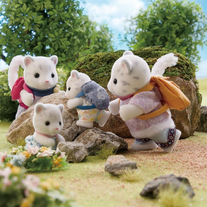 Sylvanian Families - 5814 Schneeleoparden Familie, Spielset mit Tierfigur, samtige Tierfiguren, Leop