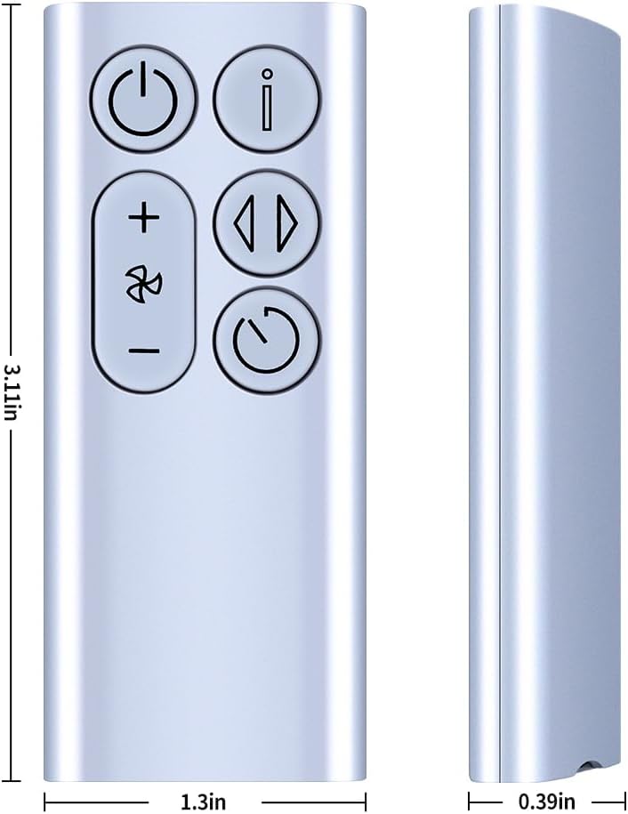 Neu Leafless Fan Fernbedienung Kompatibel mit Dyson BP01 Pure Cool Me-Luftreiniger Ventilator, Silbe