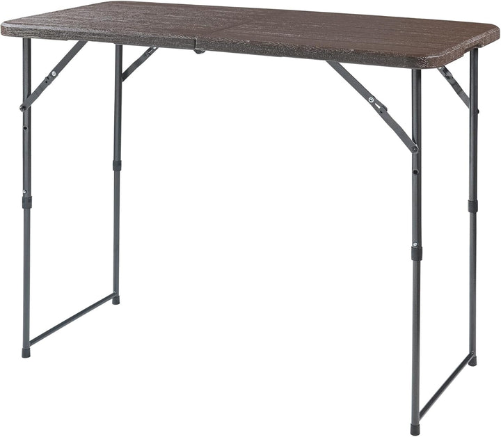 [en.casa] Höhenverstellbarer Klapptisch Adelfia Gartentisch klappbarer Outdoor-Tisch Falttisch aus K