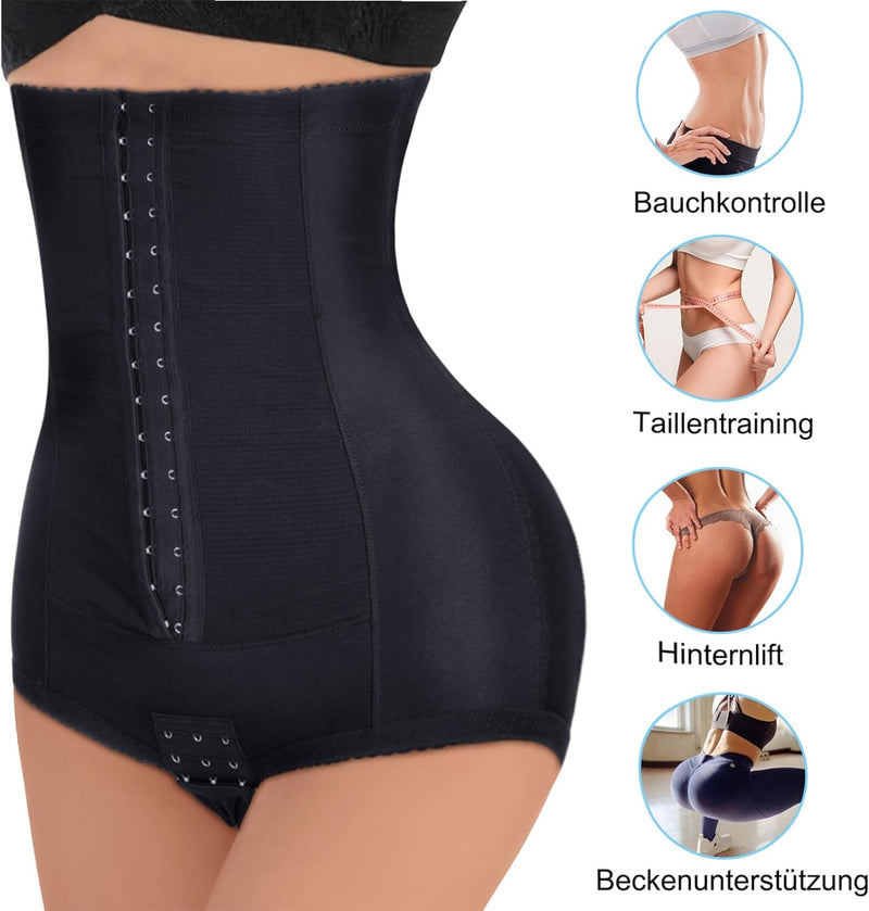 CHUMIAN Damen Figurenformend Miederslip Bauch Weg Stark Formend Miederhose Shapewear Po Push Up Unte