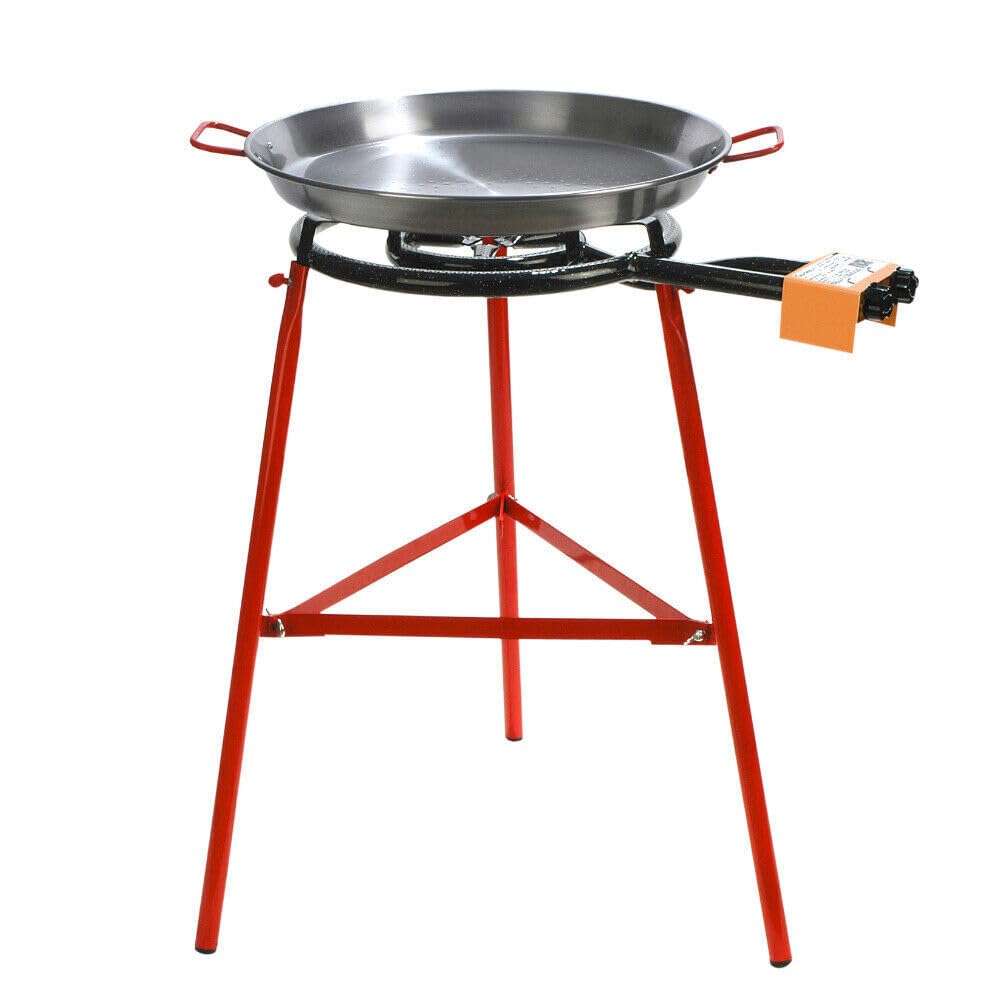 Garcima Tabarca Paella-Pfannen-Set mit Brenner, 50,8 cm Karbonstahl Outdoor-Pfanne und verstärkte Be